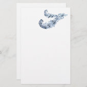 DIAMOND FEATHERS, schwarz-weiß Briefpapier (Vorne/Hinten)