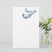 DIAMOND FEATHERS, schwarz-weiß Briefpapier (Stehend Vorderseite)