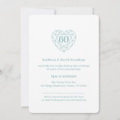 Diamond feiert 60 Jahre Liebe Party lädt ein Einladung (Rückseite)