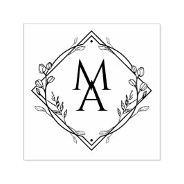 Diamond Floral Monogram Permastempel