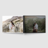 Diamond-Floral Monogram und Foto Wedding Gästebuch (Voll)