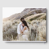 Diamond-Floral Monogram und Foto Wedding Gästebuch (Rückseite)