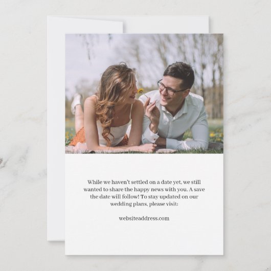 Diamond Forever Hinzufügen doppelseitiger Verlobun Einladung (Rückseite)