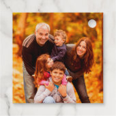 Diamond Gatsby Geometric Foto Real Gold Foil Geschenkanhänger (Rückseite)