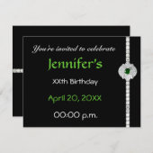 Diamond Geburtstag Einladung (Vorne/Hinten)