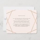 Diamond Gemstone Chic Geometric Wedding Directions Einladung (Rückseite)
