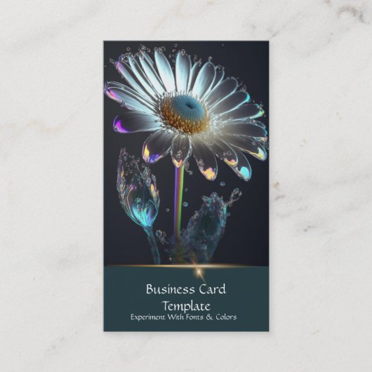 Diamond Gemstone Crystal Blume Business Card Visitenkarte (Vorderseite)