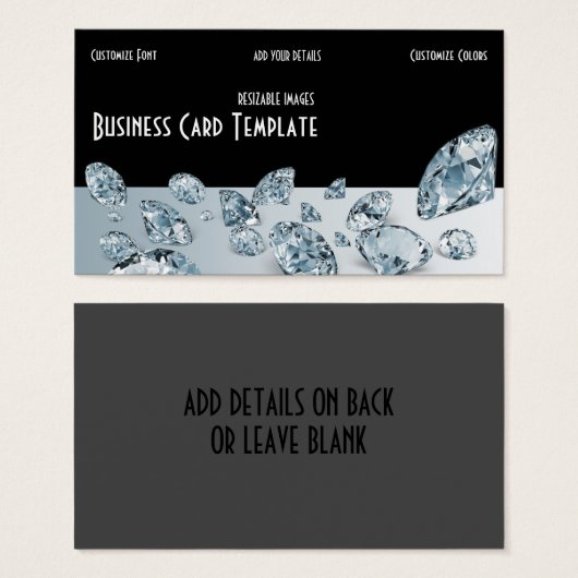 Diamond Gemstone Juwelier Kristall (Vorne & Hinten)