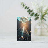 Diamond Gemstones Crystal Business Card Visitenkarte (Stehend Vorderseite)
