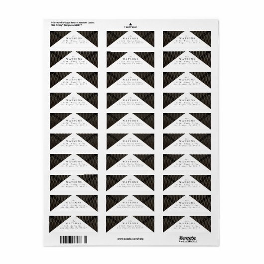 Diamond Geometric Black Gatsby Wedding (Vorne)