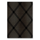Diamond Geometric Black Gatsby Wedding Tischnummer (Rückseite)