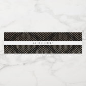 Diamond Geometric Black Gatsby Wedding Wasserflaschenetikett (Einzelnes Label)