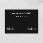 Diamond Geometric Pattern Schwarz-Weiß Visitenkarte (Rückseite)