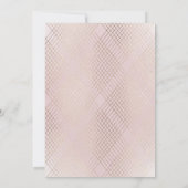 Diamond Geometric Pink Deko Gold Gatsby Wedding Einladung (Rückseite)