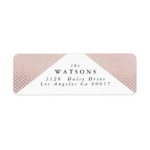 Diamond Geometric Pink Gold Gatsby Wedding