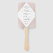 Diamond Geometric Pink Gold Gatsby Wedding Fächer (Rückseite)