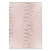 Diamond Geometric Pink Gold Gatsby Wedding Tischnummer (Rückseite)