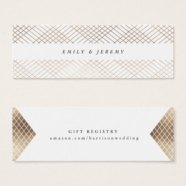 Diamond Geometric White Gold Gatsby Gift Registry (Vorne & Hinten)