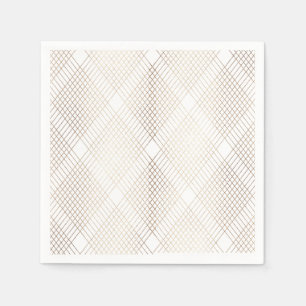 Diamond Geometric White Gold Hochzeitstisch Napkin Serviette