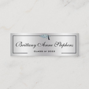 Diamond gestufte Grad Cap Silver 2 Rufkarte Telefonnummerkarte