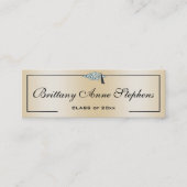 Diamond gestufte Rose-Gold-Calling Card Telefonnummerkarte (Vorderseite)