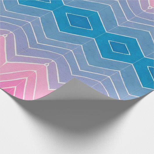 Diamond Gift Wrap Ombre Lackierung Wasserfarbe Geschenkpapier (Ecke)