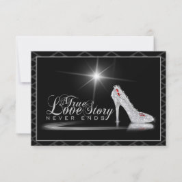 Diamond Glass Slipper Thank You Card Dankeskarte