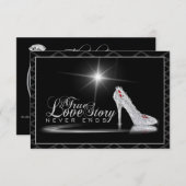 Diamond Glass Slipper Thank You Card Dankeskarte (Vorne/Hinten)