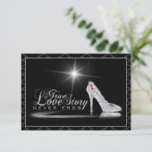 Diamond Glass Slipper Thank You Card Dankeskarte (Stehend Vorderseite)