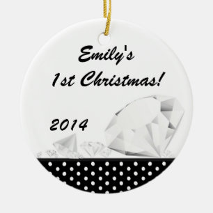 Diamond Glitz Glam Glam Personalisierter Name Orna Keramik Ornament