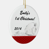 Diamond Glitz Glam Glam Personalisierter Name Orna Keramik Ornament (Rechts)