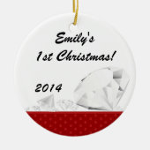 Diamond Glitz Glam Glam Personalisierter Name Orna Keramik Ornament (Vorne)