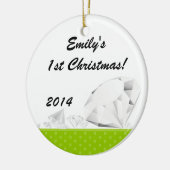 Diamond Glitz Glam Glam Personalisierter Name Orna Keramik Ornament (Links)