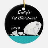 Diamond Glitz Glam Glam Personalisierter Name Orna Keramikornament (Vorne)