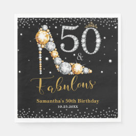 Diamond Glitzer 50 und fabelhaft 50. Geburtstag Serviette