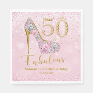 Diamond Glitzer 50 und fabelhaft 50. Geburtstag Serviette