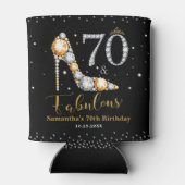 Diamond Glitzer 50 und fabelhaft 70. Geburtstag Dosenkühler (Rückseite)