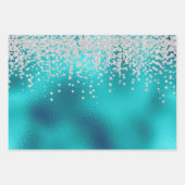 Diamond Glitzer Bling Foil sieht metallisch aus Geschenkpapier Set (Vorderseite 2)