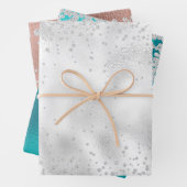 Diamond Glitzer Bling Foil sieht metallisch aus Geschenkpapier Set (Beispiel)
