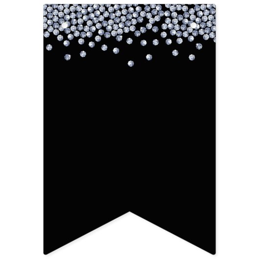 Diamond Glitzer Bling Personalisiert Wedding Wimpelkette (Erste Fahne)
