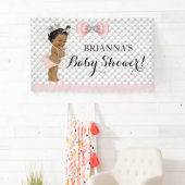 Diamond Glitzer Ethnic Princess Baby Girl Pink Banner (Insitu)