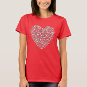 Diamond Glitzer Glam Red Heart Valentine's Day T-Shirt (Vorderseite)