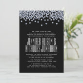 Diamond Glitzer Typografy Wedding Einladung (Stehend Vorderseite)
