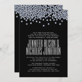Diamond Glitzer Typografy Wedding Einladung (Vorne/Hinten)