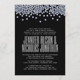 Diamond Glitzer Typografy Wedding Einladung