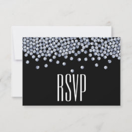 Diamond Glitzer Typografy Wedding RSVP
