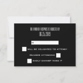 Diamond Glitzer Typografy Wedding RSVP (Rückseite)