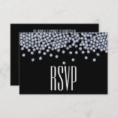 Diamond Glitzer Typografy Wedding RSVP (Vorne/Hinten)