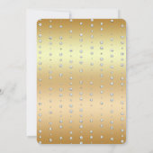 Diamond Glitzer Watercolor Blume Hochzeit Einladung (Rückseite)