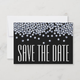 Diamond Glitzer Wedding Save the Date Announunatio Einladung